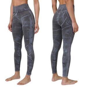 LULULEMON Ebb to Street Tight Sz 4 Stone Wash Graphite Grey